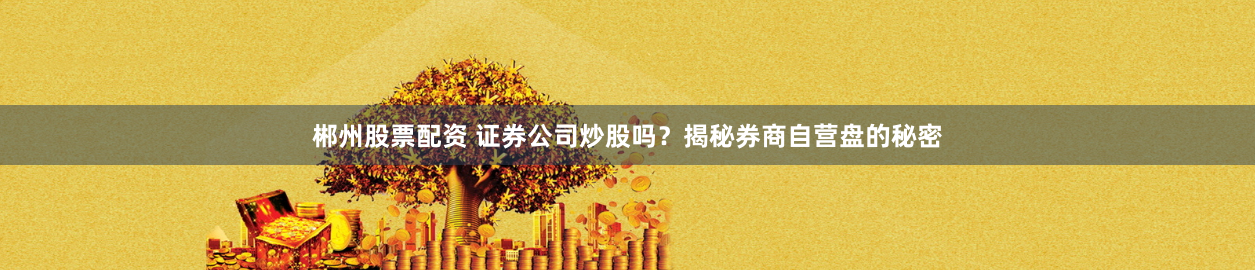 郴州股票配资 证券公司炒股吗？揭秘券商自营盘的秘密
